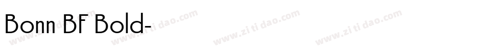 Bonn BF Bold字体转换
